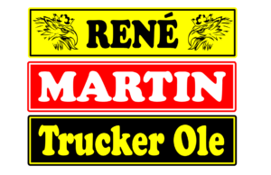 Chaufførskilt, navneskilte til lastbil, skilte med tekst, trucker skilte, Truckerskilt, X Chaufførskilt med bil logo